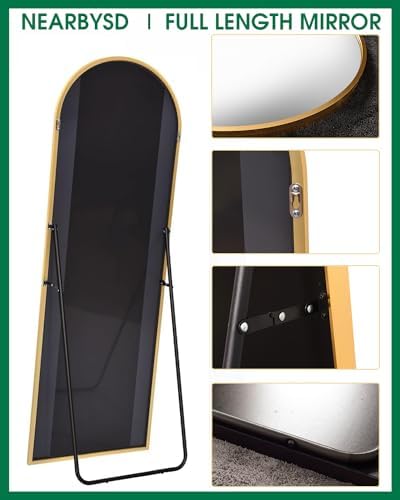 NEARBYSD Arched Full Length Mirror81 x41 Full Body Floor Mirror Standing - Image 4