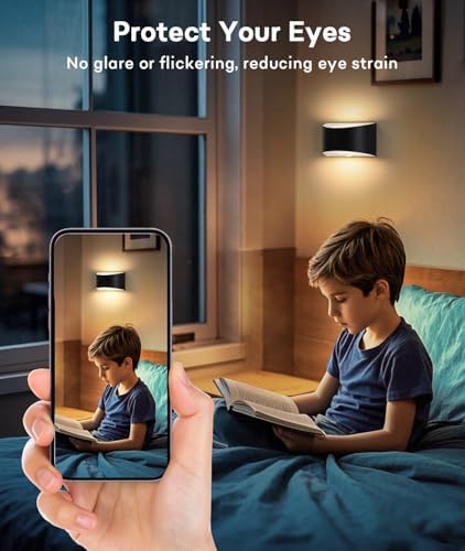 LED Sconces Wall Decor Set of 2, Modern Hardwired Wall Lights - Image 3