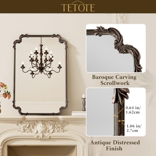 TETOTE Antique Bronze Rectangle Mirror - Image 3