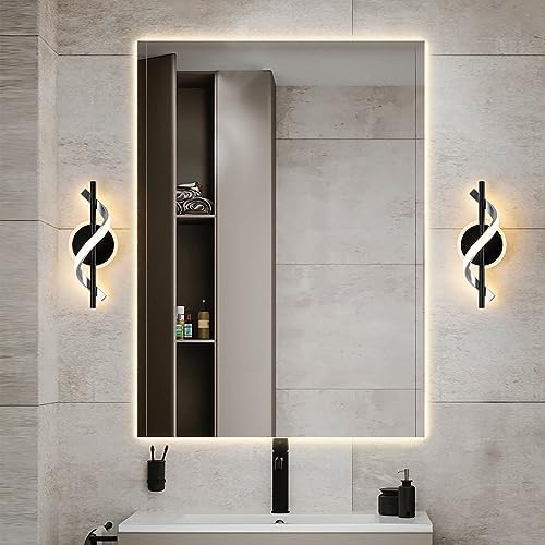 EIDISUNY LED Wall Sconces Indoor, 12W LED Wall Mount Lights, Modern Spiral Wall - Image 5