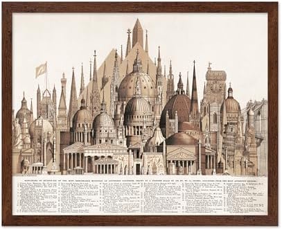 Poster Master Vintage Principal High Buildings of the Old World Poster by PosterMaster
