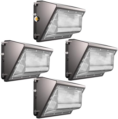 Lightdot 4 Pack 150W LED Wall Pack Lights, Wall Mount Outdoor Exterior Lighting by LightdotLighting