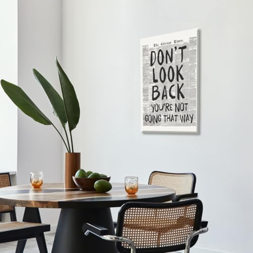 Black and White Retro Newspaper Wall Art Trendy Inspirational Quote Poster - Image 7