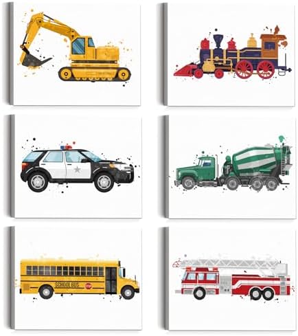 IARTTOP Car Room Decor for Boys Construction Transportation Trains Kids Toddler by IARTTOP