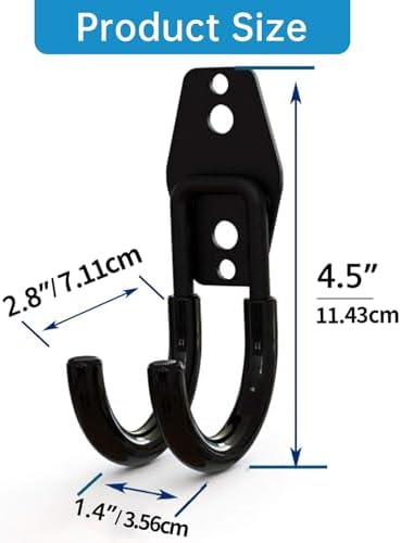 GeeWatom 2 Pack Garage Storage Utility Hooks，Garage Garden Tool Organizer，Steel - Image 2