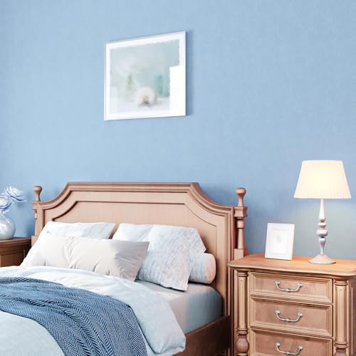 Baby Blue Peel and Stick Wallpaper Self Adhesive Light Blue Velvet Drawer Liner - Image 2