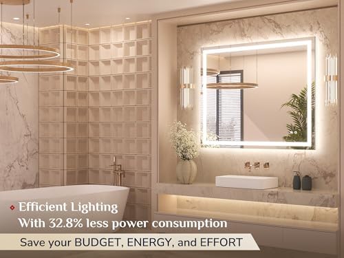 Keonjinn 42x36 Inch LED Bathroom Mirror - Image 2