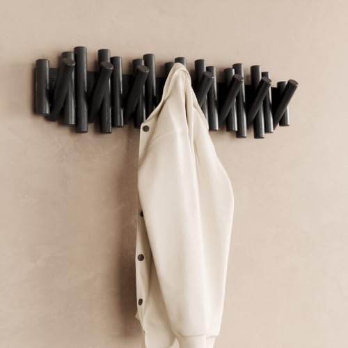 Umbra Picket Coat Rack, Wall Mount 8 Flip-Down Coat Hooks - Image 7