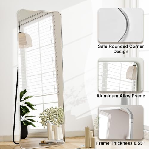 HARRITPURE 56"x21" Full Length Mirror, Rectangle Floor Mirror - Image 3