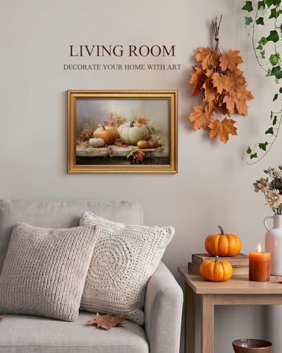 VIYYIEA Autumn Vintage Halloween Pumpkin Wall Art, 12x16 Inch Vintage Harvest - Image 3