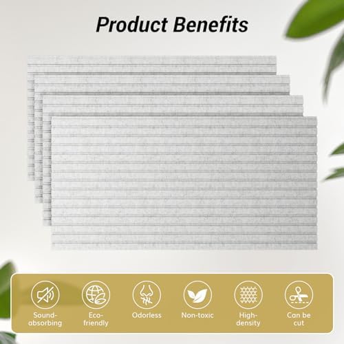 TONOR Dual-Layer Thickened Acoustic Wall Panels-4 Pack 47.2"x23.6"x0.72" - Image 6