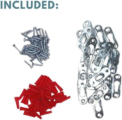 Heavy Duty Keyhole Hanger with Phillips Screws & Anchors, 20 Pack - Image 5