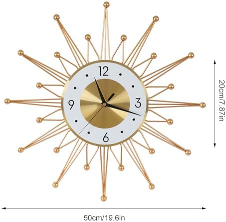 Large Wall Clock 20'' Modern Big Wall Clock Starburst Mid-Century Decor - Image 5