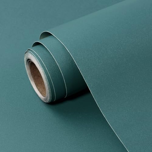 Teal Peel and Stick Wallpaper Solid Teal Contact Paper A Set of 23.6"x236" by SOONAFTER