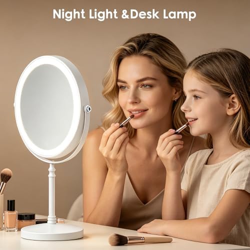 DEIOVWXS Makeup Mirror, Rechargeable Vanity Mirror - Image 7