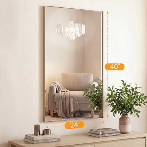 DUMOS 24"x40" Wall Mirror, Bathroom Mirrors - Image 2