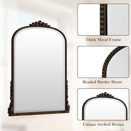 24"×32" Bronze Arched Wall Mirror - Image 4