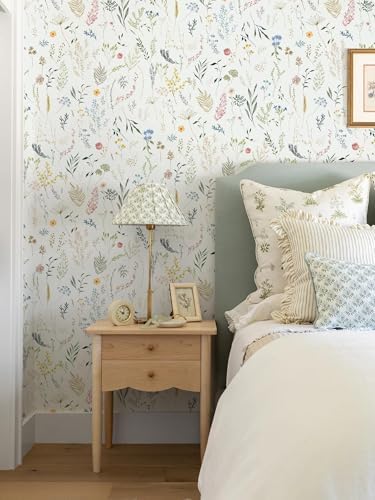 Dimoon 78.7"x16.1" Floral Peel and Stick Wallpaper Beige Contact Paper Thicken - Image 4