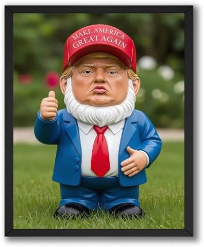 InkFlow Posters Garden Gnome Figurine Canvas Poster by InkFlowPosters