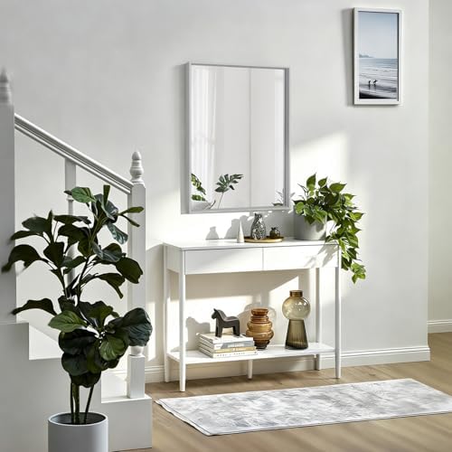 AAZZKANG Grey Wall Mirror Decorative Metal Framed Mirrors Modern - Image 7