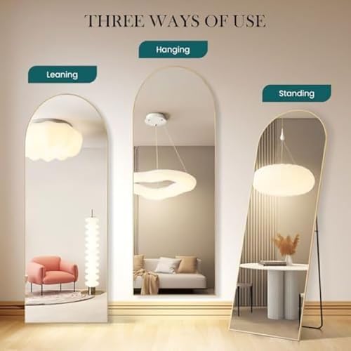 NEWBULIG 64"x21" Arched Full Length Mirror, Full Body Stand Mirror - Image 3