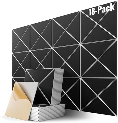 18 Pack Acoustic Panels by Lebenforce