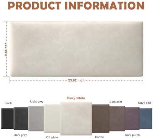 IFNOW Wall Mounted Headboard, Peel and Stick Panels, Lvory White - Image 2