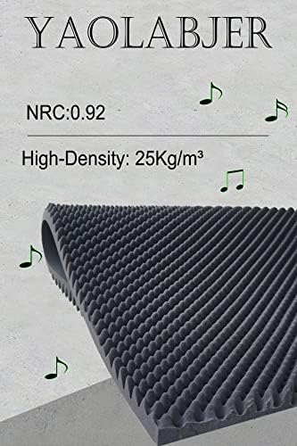 2 Pack 48"X 24"X 2" Black Sound Proof Foam Panels, Acoustic Foam Egg Crate Foam - Image 5