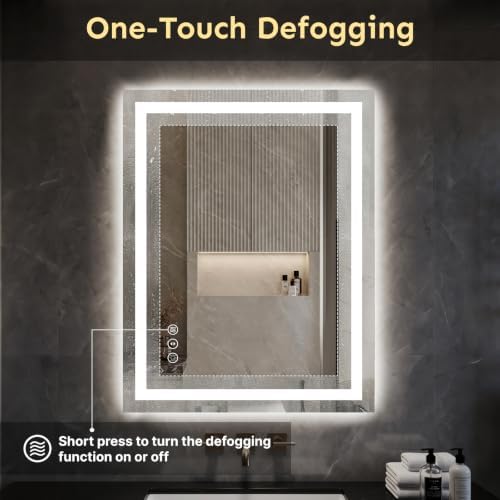 Kosmonia 28x36 Inch LED Bathroom Mirror - Image 3