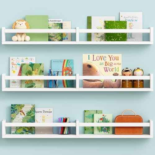 Harwaya Large Nursery Book Shelves Wall Mounted by Harwaya