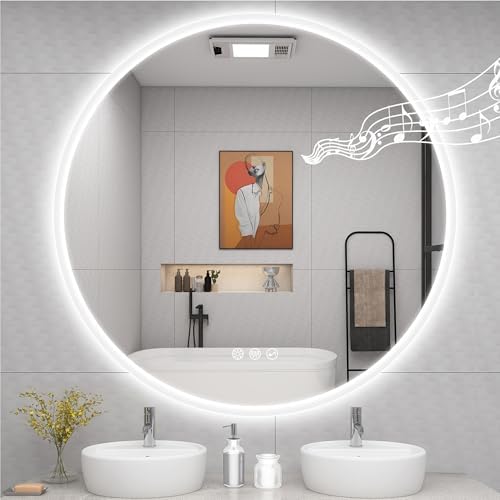 STARLEAD 40" Round LED Bathroom Mirror by STARLEAD