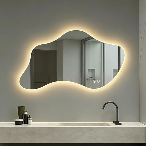 43.3″ Asymmetrical Bathroom Mirror by Unknown