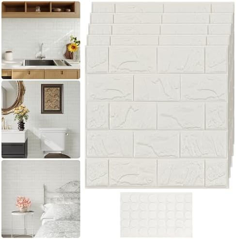 Faux Brick Wall Panels Peel and Stick Tile by Abyssaly