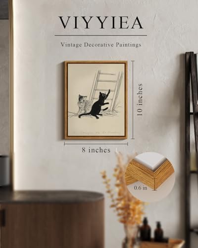 VIYYIEA Framed Vintage Kitten Wall Art - Image 5