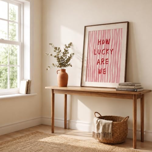 razliubit Cute Pink Framed Wall Art Prints, Replaceable Retro Wall Decors - Image 3