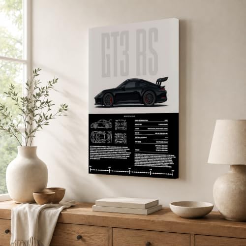 InkFlow Posters Vintage Racing Car Canvas Poster - Image 4