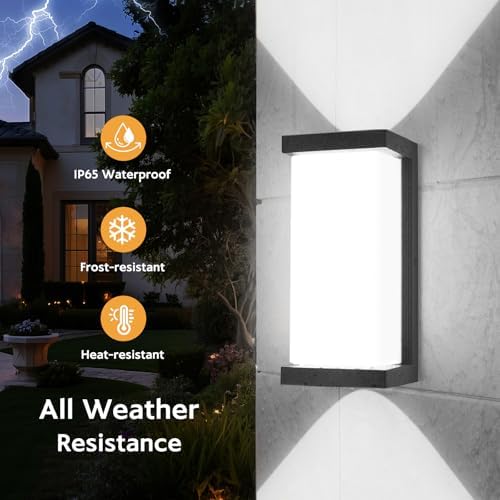 Outdoor Wall Light Fixture, IP65 Waterproof, 2640LM 6000K - Image 5