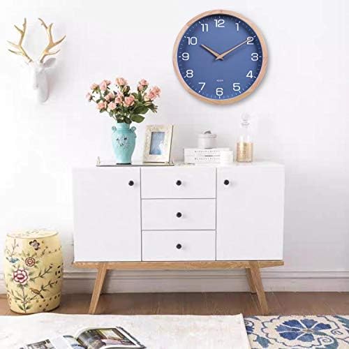 Kesin Wall Clock 12 Inch Silent Non Ticking Wood Wall Clocks Modern Simple - Image 4