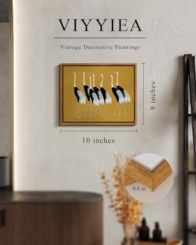 VIYYIEA Framed Vintage Crane Wall Art - Image 2