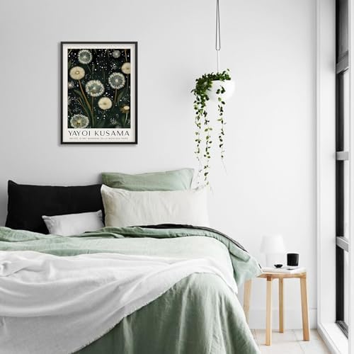 Japanese Green Botanical Flower Poster Vintage Nature Dandelion Wall Art 08x10 - Image 5