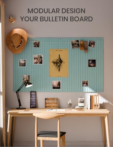 Fluxynara 36" x 24" Large Felt Bulletin Board, Aqua Blue - Image 6