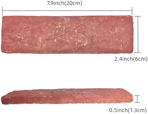 20 Pcs Red Thin Wall Brick Veneers, 2.4" x 7.9" - Image 2
