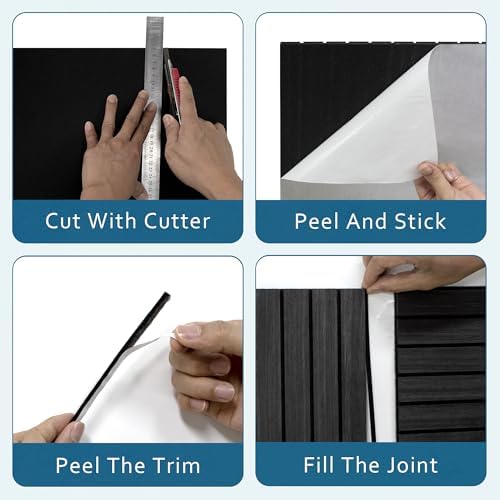 8-Pack Peel & Stick Acoustic Wood Slat Wall Panels - Image 5