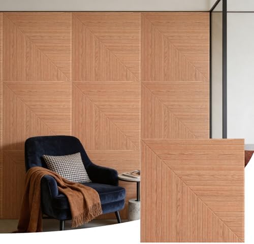 6 Pack Acoustic Wall Panels 23.6" Self-Adhesive Wood Grain Sound Panels by %E7%AB%8B%E5%8D%B3%E8%B4%AD%E4%B9%B0