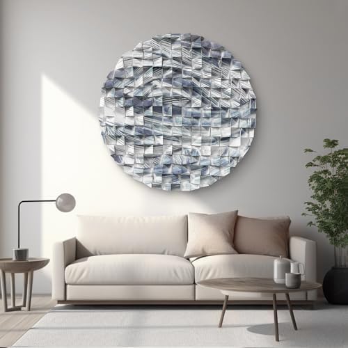 LIUZEYUE - Abstract Blue Line Wood Wall Art, Modern Minimalist Wall Decor by Unknown