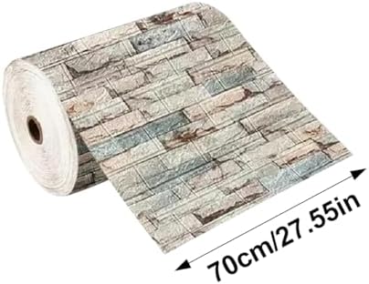 Waterproof Wall Panels 27.5" x 118" Faux Brick Wallpaper Peel and Stick Art - Image 2