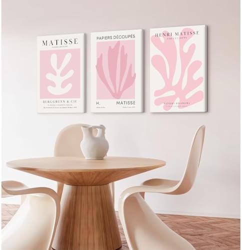 Pink Matisse Wall Art Prints Aesthetic Wall Decor Abstract Henri Matisse Canvas - Image 7