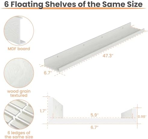 upsimples Floating Shelves for Wall Decor and Storage - Image 2