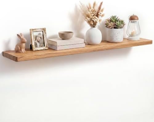 Fun Memories 55 Inch Floating Shelf, 8 Inch Deep Rounded Edge Extra Long Solid by FunMemories