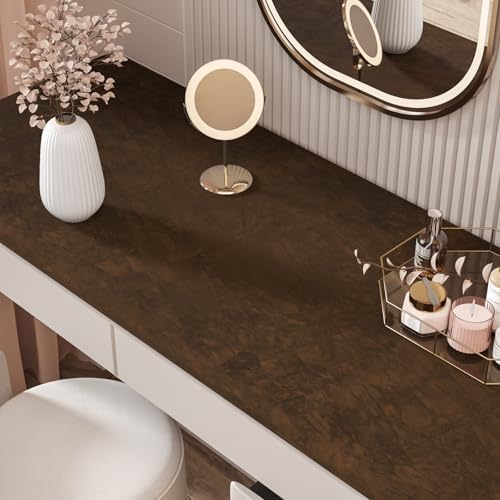 CHIHUT 12''x100'' Brown Velvet Flocking Contact Paper Self Adhesive Velvet - Image 3
